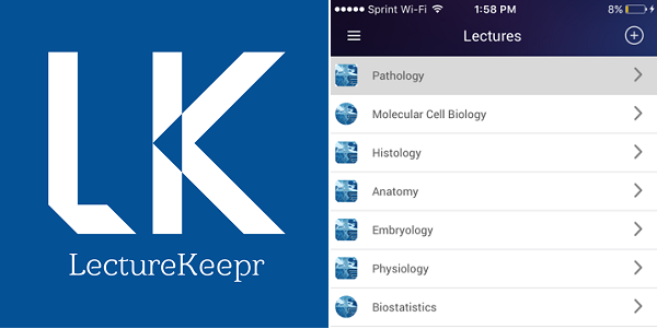 LectureKeepr app dashboard