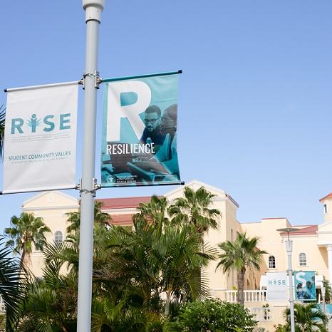 Campus with RISE Sign