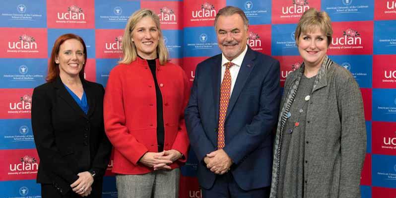 AUC and UClan leaders at the signing