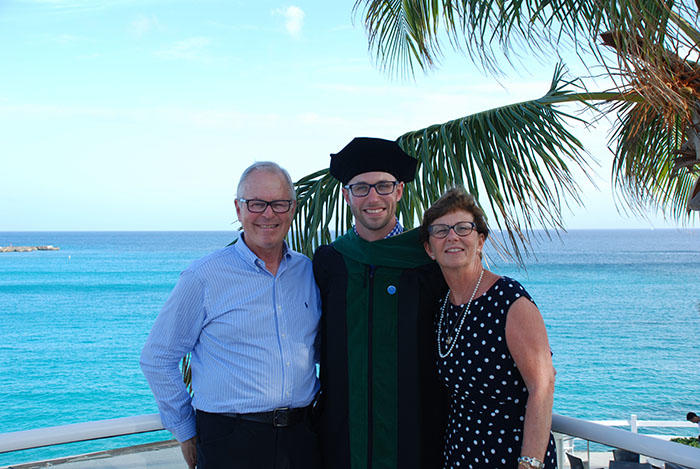 Chris Haltigin and his parents 