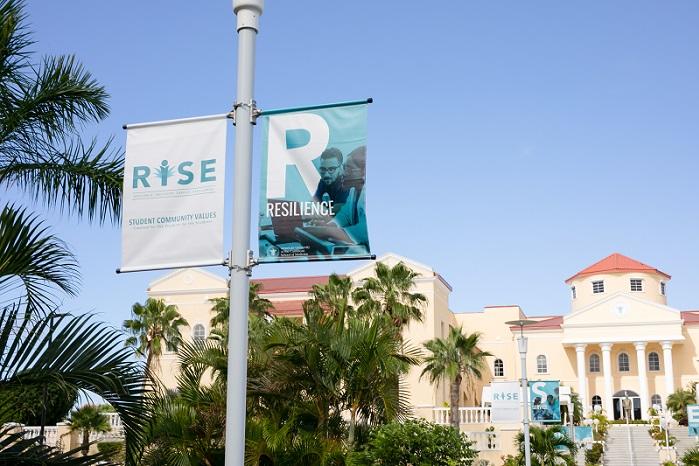 Campus with RISE Sign