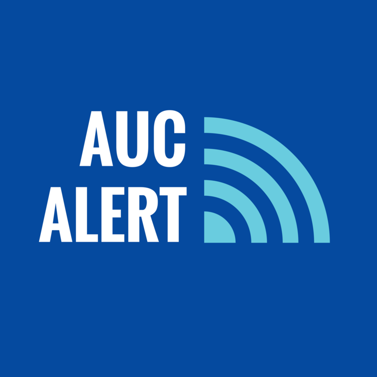 Graphic text of "AUC Alert"