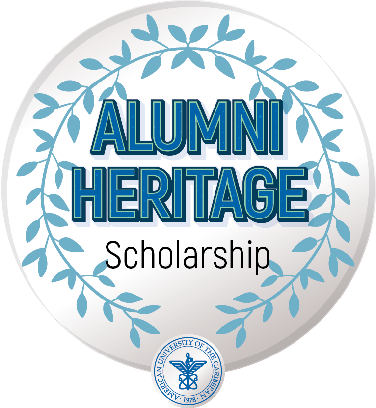 Graphic text of "Alumni Heritage Scholarship"